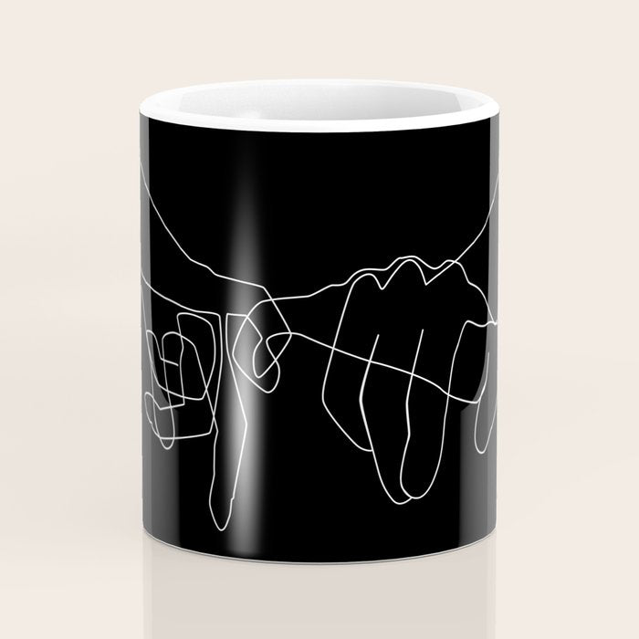 Black Pinky Swear Coffee Mug Gallery Image 4