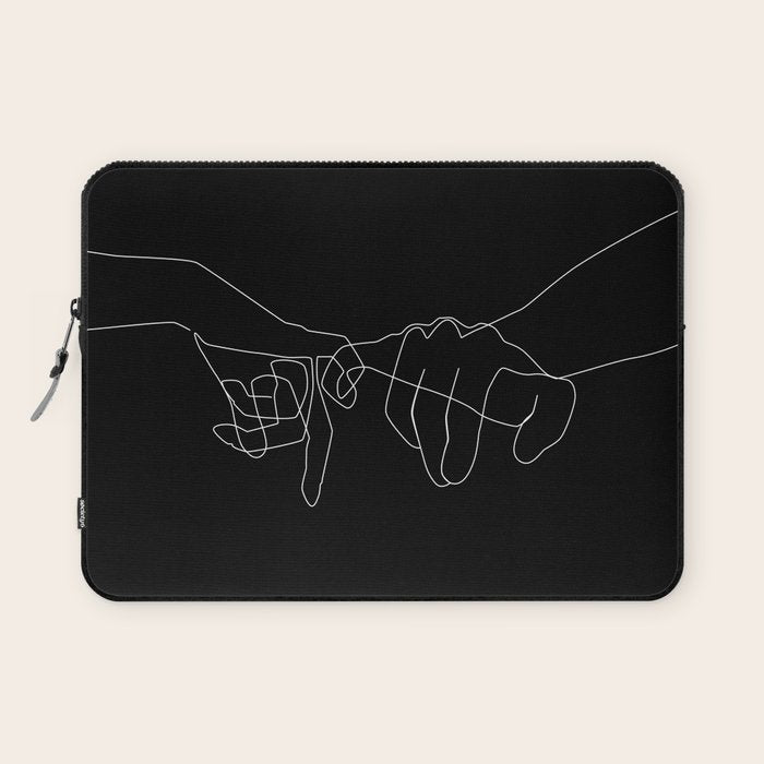 Black Pinky Swear Laptop Sleeve Gallery Image 1