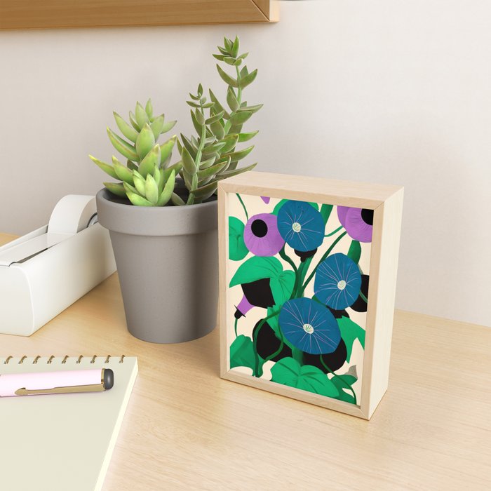 Blue Petunia Study Mini Art Print Gallery Image 2