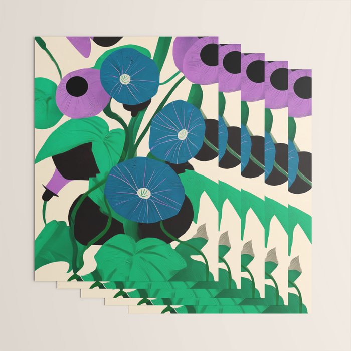 Blue Petunia Study Wrapping Paper Gallery Image 3