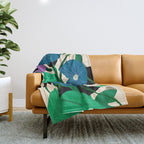 Blue Petunia Study Throw Blanket Gallery Image 1