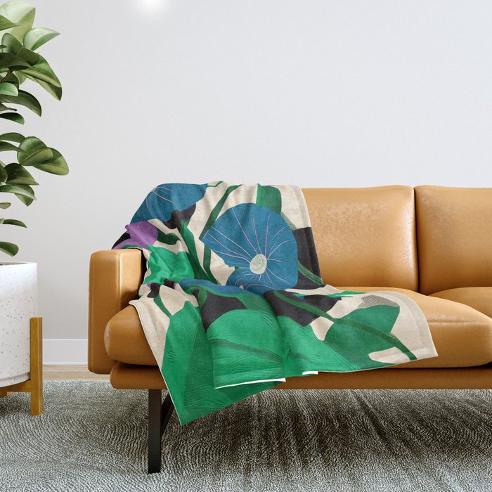 Blue Petunia Study Throw Blanket Gallery Image 1
