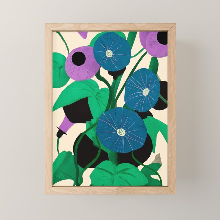 Blue Petunia Study Mini Art Print Gallery Image 1