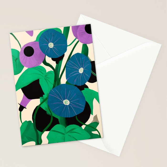 Blue Petunia Study Stationery Card Gallery Image 2
