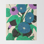 Blue Petunia Study Throw Blanket Gallery Image 2