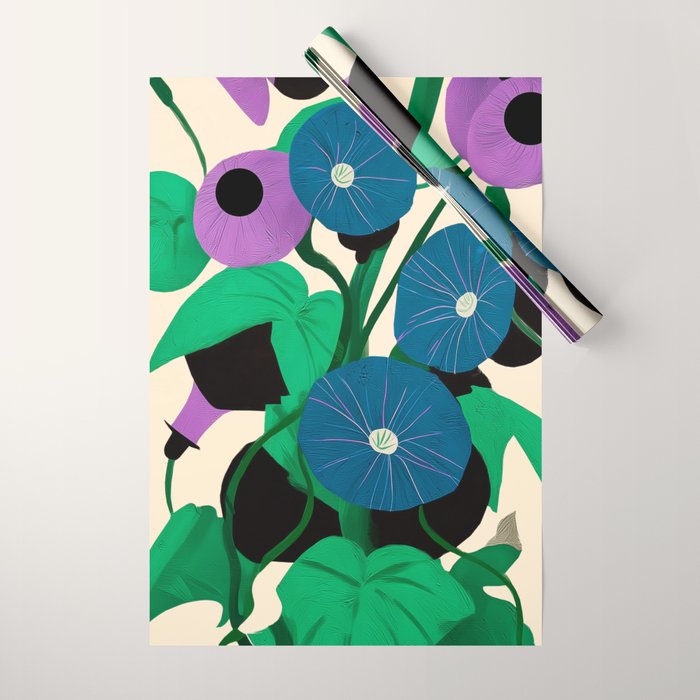 Blue Petunia Study Wrapping Paper Gallery Image 1