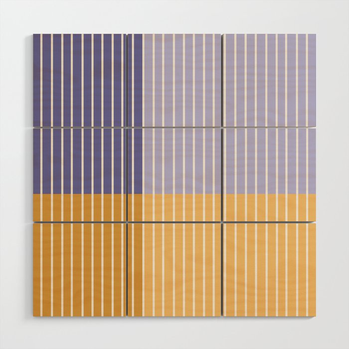 Color Block Line Abstract XXI Wood Wall Art Gallery Image 1