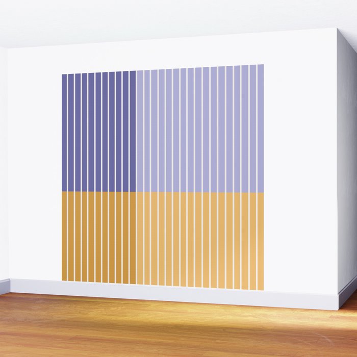 Color Block Line Abstract XXI Wall Mural Gallery Image 2