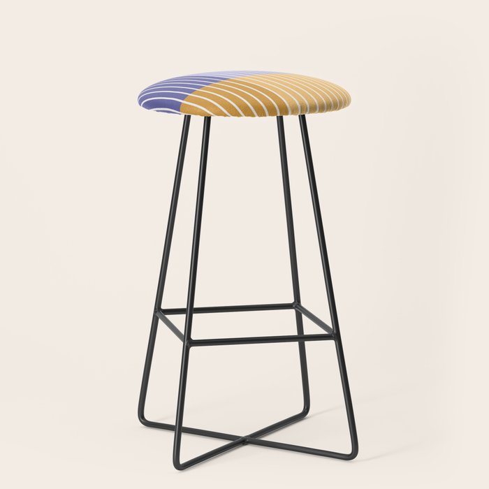 Color Block Line Abstract XXI Stool Gallery Image 1