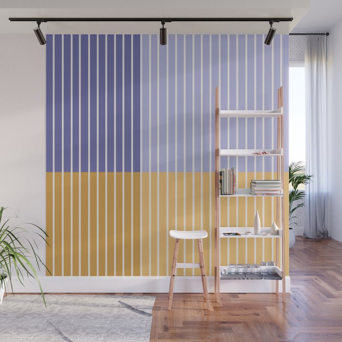 Color Block Line Abstract XXI Wall Mural Gallery Image 1