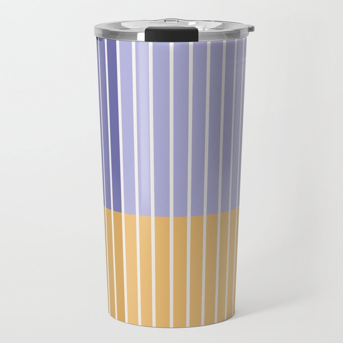 Color Block Line Abstract XXI Travel Mug Gallery Image 1
