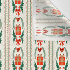 Vintage Holiday Gift and Greenery - Christmas Decorative Design Wall Tapestry Gallery Image 3