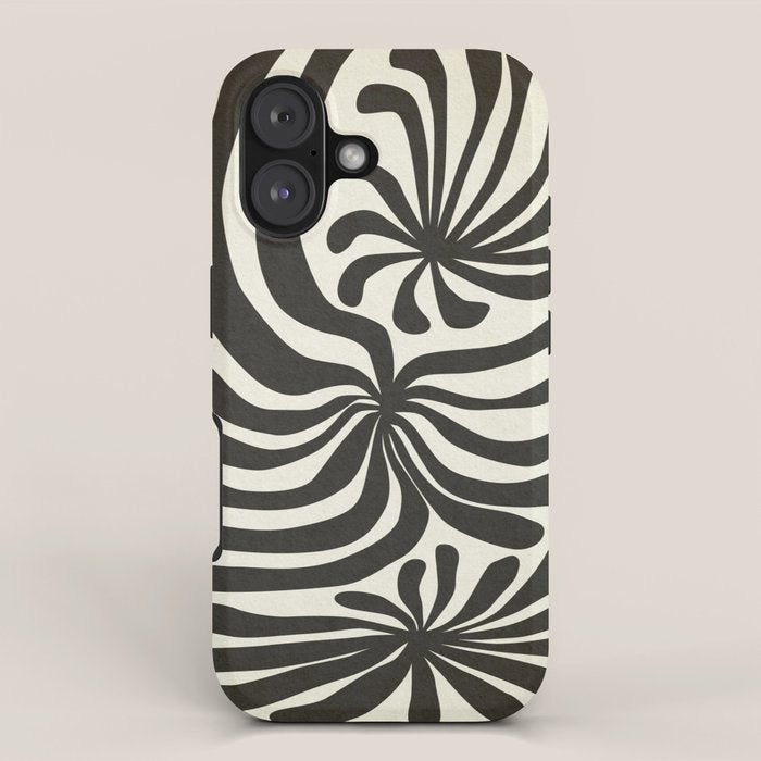 abstract blossom flower-black iPhone Case Gallery Image 1
