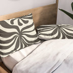 abstract blossom flower-black Pillow Sham Gallery Image 2