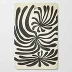 abstract blossom flower-black Cutting Board Gallery Image 1