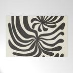 abstract blossom flower-black Welcome Mat Gallery Image 1
