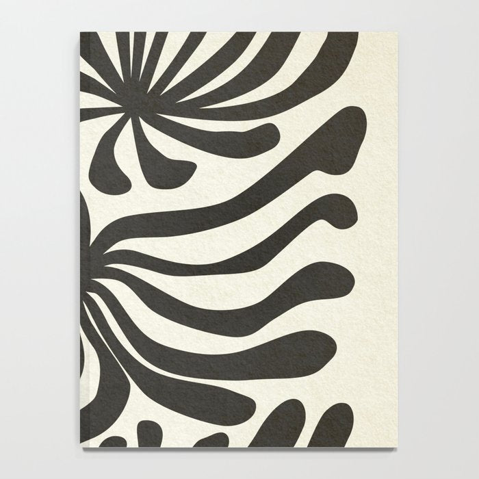 abstract blossom flower-black Notebook Gallery Image 4