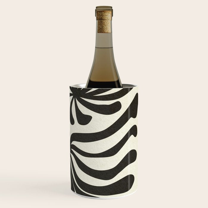abstract blossom flower-black Wine Chiller Gallery Image 3