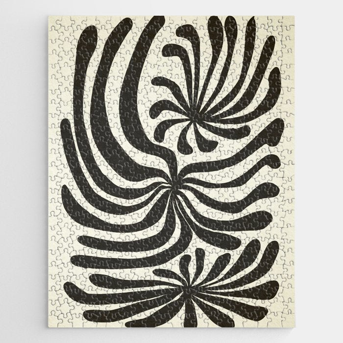 abstract blossom flower-black Jigsaw Puzzle Gallery Image 1