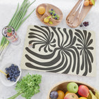 abstract blossom flower-black Cutting Board Gallery Image 2