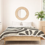 abstract blossom flower-black Duvet Cover Gallery Image 3
