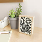 abstract blossom flower-black Mini Art Print Gallery Image 2