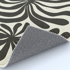 abstract blossom flower-black Rug Gallery Image 4