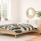 abstract blossom flower-black Duvet Cover Gallery Image 2