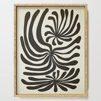 abstract blossom flower-black Serving Tray Gallery Image 1