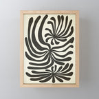 abstract blossom flower-black Mini Art Print Gallery Image 1