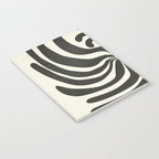 abstract blossom flower-black Notebook Gallery Image 3