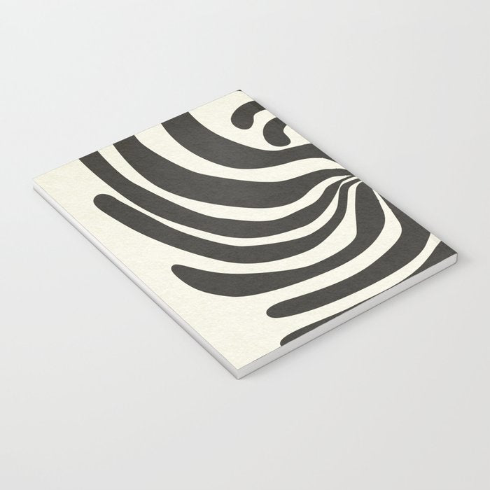 abstract blossom flower-black Notebook Gallery Image 3