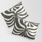 abstract blossom flower-black Pillow Sham Gallery Image 3