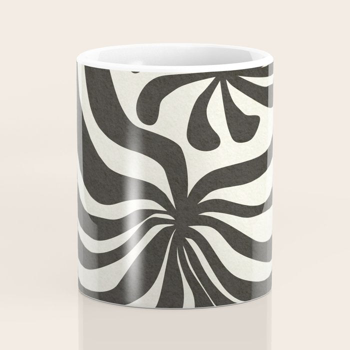 abstract blossom flower-black Coffee Mug Gallery Image 4