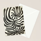 abstract blossom flower-black Stationery Card Gallery Image 2