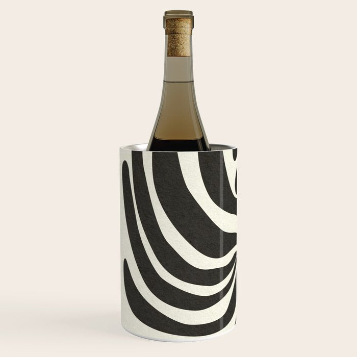 abstract blossom flower-black Wine Chiller Gallery Image 2