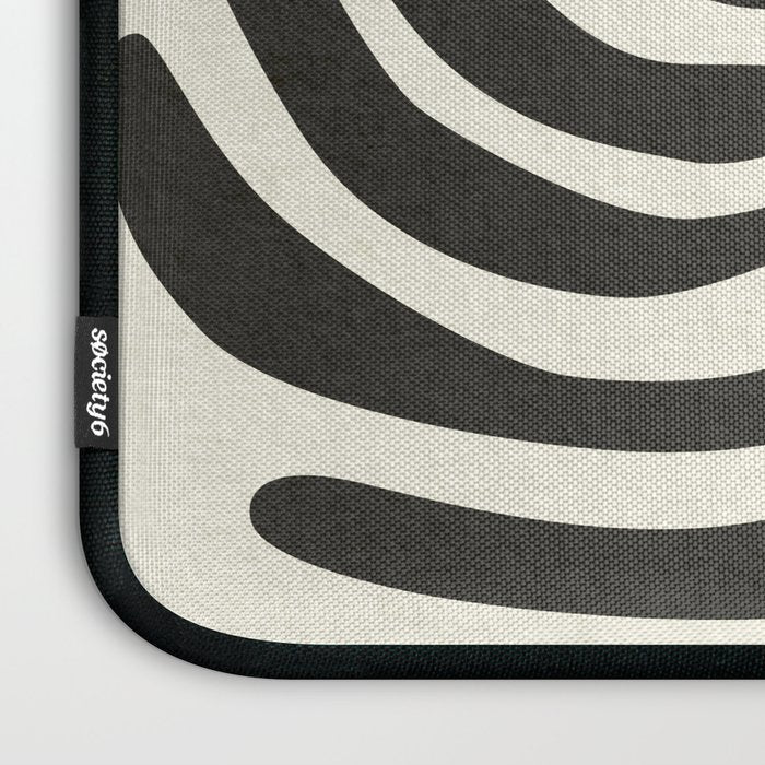 abstract blossom flower-black Laptop Sleeve Gallery Image 3