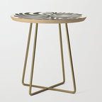 abstract blossom flower-black Side Table Gallery Image 1