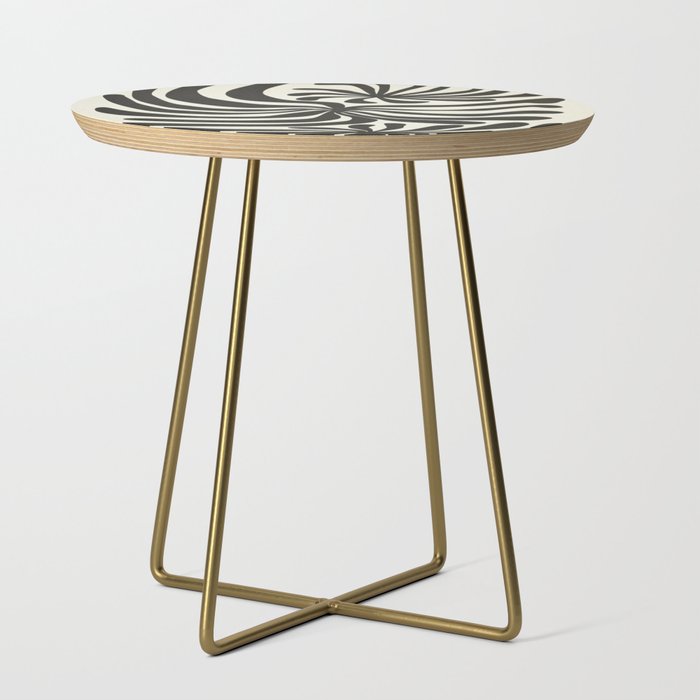 abstract blossom flower-black Side Table Gallery Image 1