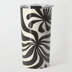 abstract blossom flower-black Travel Mug Gallery Image 1