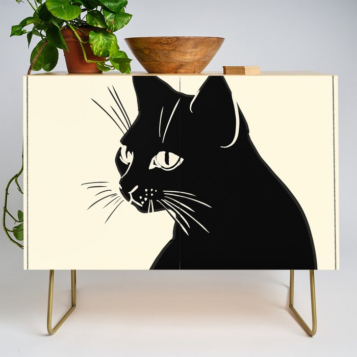 Minimalist Black Cat Credenza Gallery Image 1