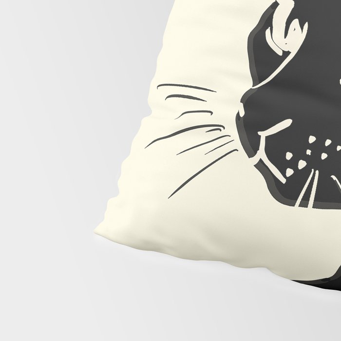Minimalist Black Cat Pillow Sham Gallery Image 4