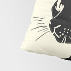 Minimalist Black Cat Pillow Sham Gallery Image 4