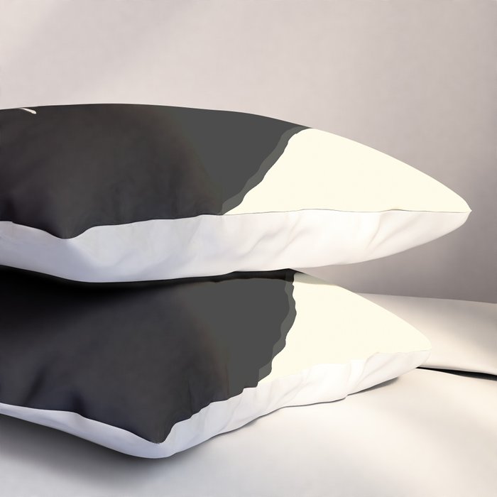 Minimalist Black Cat Pillow Sham Gallery Image 3