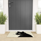 Minimalist Black Cat Welcome Mat Gallery Image 3