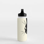 Minimalist Black Cat Water Bottle Gallery Image 3