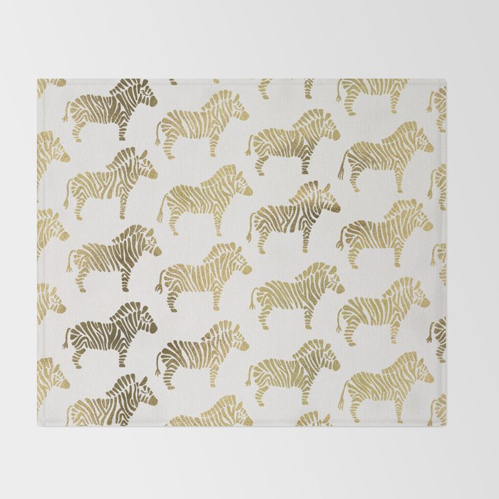 Golden Zebras Throw Blanket Gallery Image 2