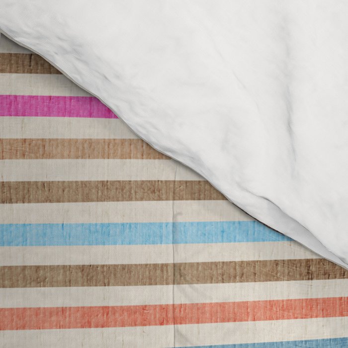 Colorful Lines Playful Modern Artwork Comforter Gallery Image 4