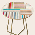 Colorful Lines Playful Modern Artwork Side Table Gallery Image 2