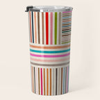 Colorful Lines Playful Modern Artwork Travel Mug Gallery Image 3